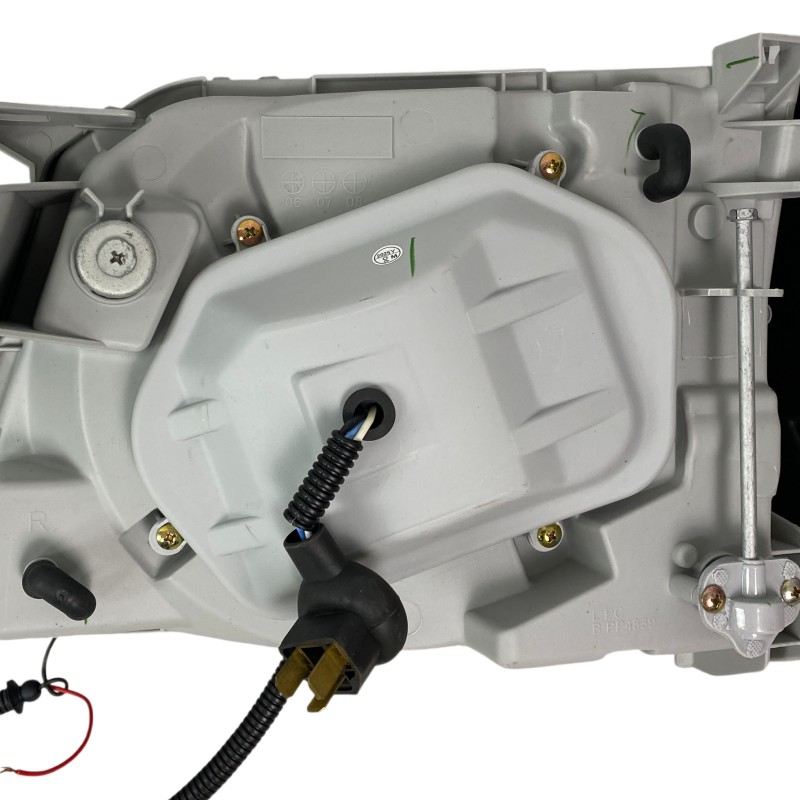 Φανάρια εμπρός Toyota Land Cruiser FJ90 (1996-2003) angel eyes - μαύρα , με λάμπες (Η1) - σετ 2τμχ.