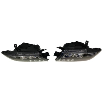 Φανάρια εμπρός Mitsubishi Pajero (2001-2006) - μαύρα , με λάμπες (Η1) - σετ 2τμχ.