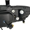 Φανάρια εμπρός Mitsubishi Pajero (2001-2006) - μαύρα , με λάμπες (Η1) - σετ 2τμχ.