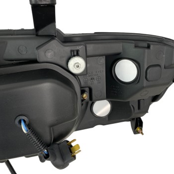 Φανάρια εμπρός Mitsubishi Pajero (2001-2006) - μαύρα , με λάμπες (Η1) - σετ 2τμχ.