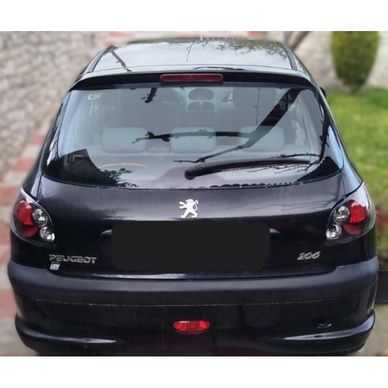 Πίσω φανάρια Peugeot 206 3/5 πορτο - μαύρα - σετ 2τμχ.
