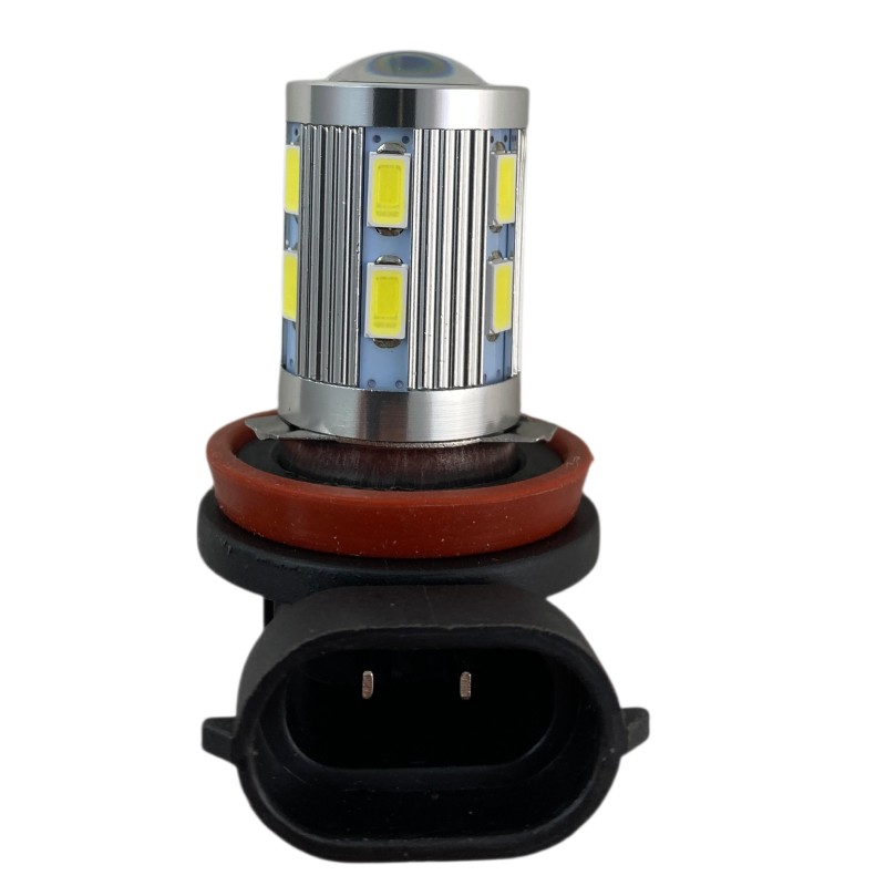 Led λάμπα H8 με 16 led και προτζέκτορα - 1τμχ.