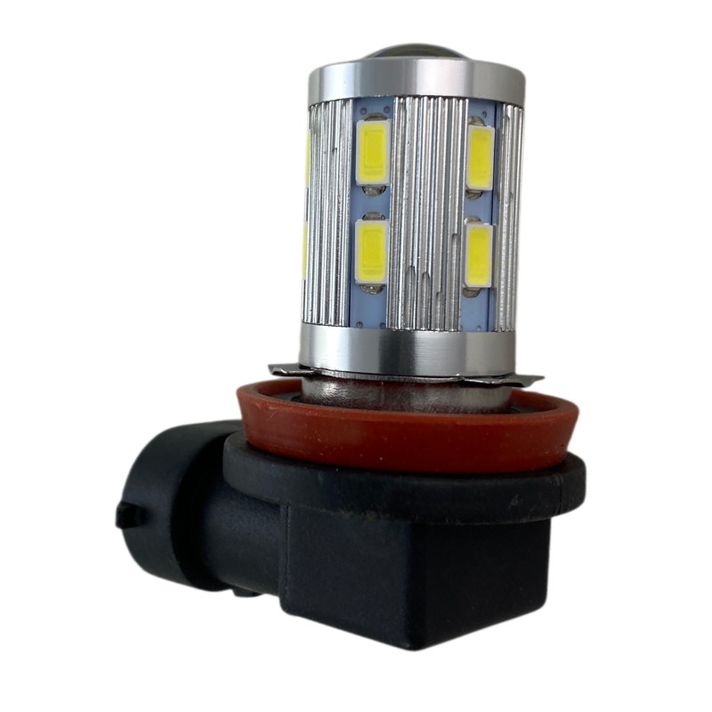Led λάμπα H8 με 16 led και προτζέκτορα - 1τμχ.