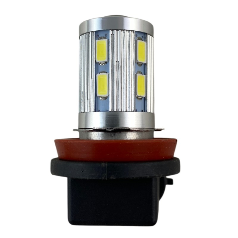Led λάμπα H8 με 16 led και προτζέκτορα - 1τμχ.