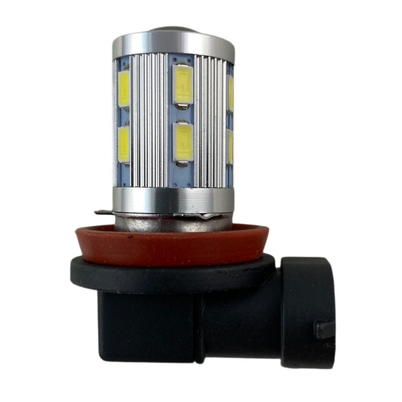 Led λάμπα H8 με 16 led και προτζέκτορα - 1τμχ.