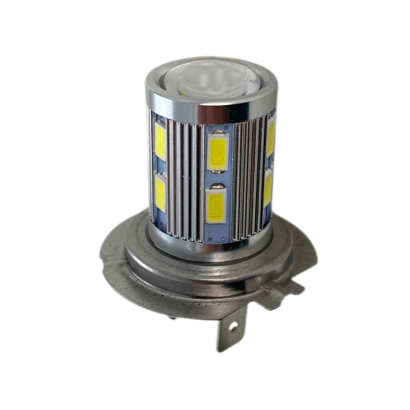 Led λάμπα H7 με 16 led και προτζέκτορα - 1τμχ.