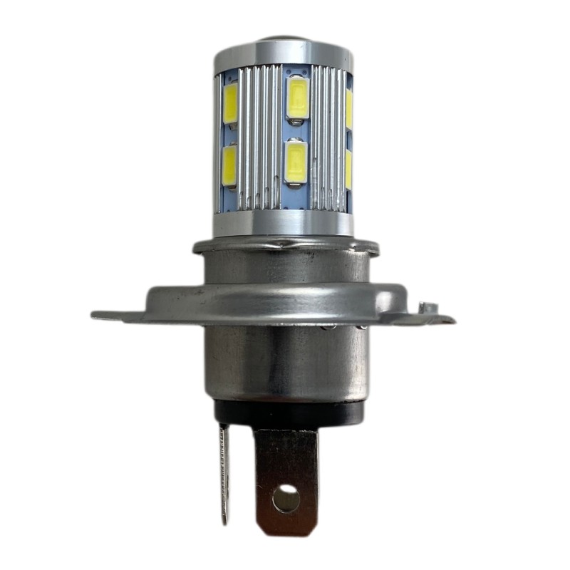 Led λάμπα H4, H4 με 16 led και προτζέκτορα - 1τμχ.