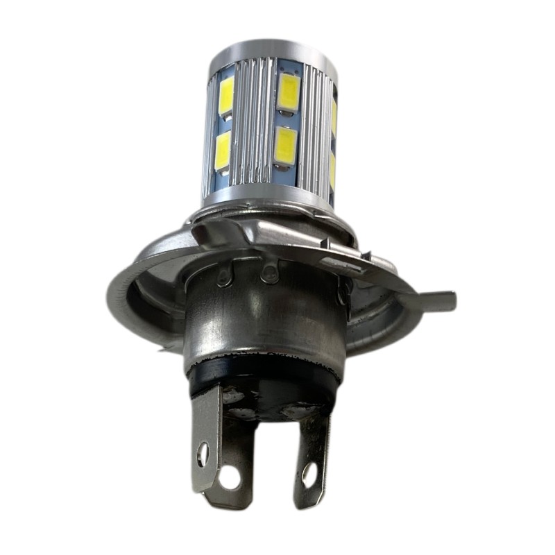 Led λάμπα H4, H4 με 16 led και προτζέκτορα - 1τμχ.