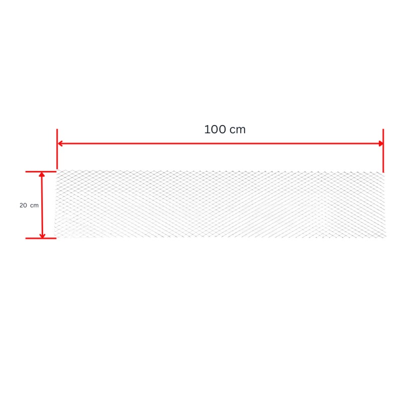 Μεταλλική σίτα χρωμίου - 100x20cm.