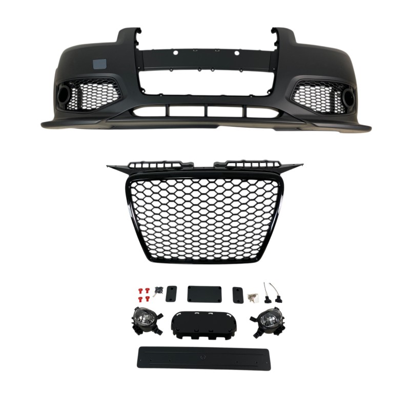 Προφυλακτήρας εμπρός Audi A3 8P (2005-2008) - RS Design με μαύρη γυαλιστερή μάσκα
