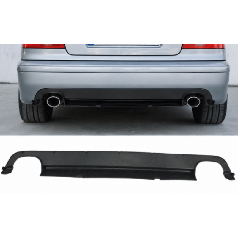 Diffuser προφυλακτήρα BMW E39 sedan (1995-2003) - με δύο εξατμίσεις