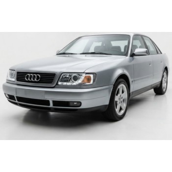 Φανάρια εμπρός Audi 80 (1991-1994) led - chrome , με λάμπες (Η1) - σετ 2τμχ.