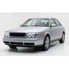 Φανάρια εμπρός Audi 80 B4 (1991-1994) angel eyes - chrome , με λάμπες (Η1) - σετ 2τμχ.