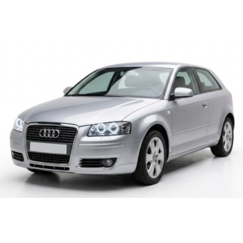 Φανάρια εμπρός Audi A3 (2003-2008) angel eyes - chrome , χωρίς λάμπες (Η7) - σετ 2τμχ. Φανάρια εμπρός Audi A3 (2003-2008) angel eyes - chrome , χωρίς λάμπες (Η7) - σετ 2τμχ.