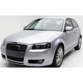 Φανάρια εμπρός Audi A3 (2003-2008) angel eyes - μαύρα , χωρίς λάμπες (Η7) - σετ 2τμχ. Φανάρια εμπρός Audi A3 (2003-2008) angel eyes - μαύρα , χωρίς λάμπες (Η7) - σετ 2τμχ.