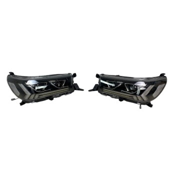 Φανάρια εμπρός Toyota Hilux (2015-2020), led με φώτα ημέρας με H7 / H1 λάμπες - σετ 2τμχ.