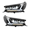 Φανάρια εμπρός Toyota Hilux (2015-2020), led με φώτα ημέρας με H7 / H1 λάμπες - σετ 2τμχ.