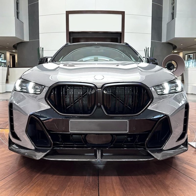 Spoiler εμπρός προφυλακτήρα BMW X6 G06 (2020-2022) M-Sport design - μαύρο γυαλιστερό