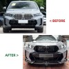 Spoiler εμπρός προφυλακτήρα BMW X6 G06 (2020-2022) M-Sport design - μαύρο γυαλιστερό