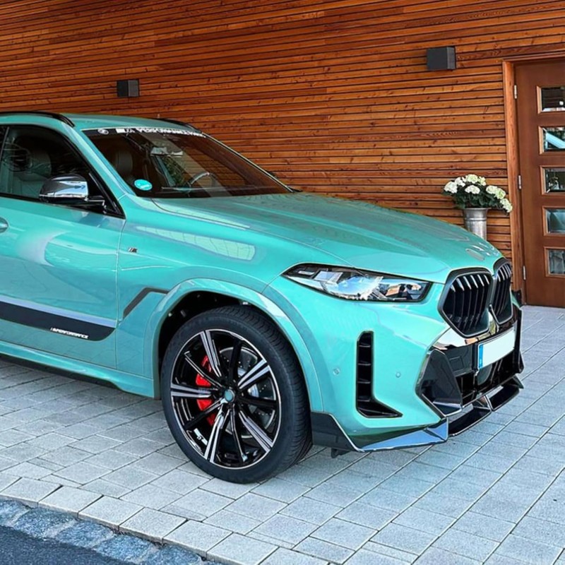 Spoiler εμπρός προφυλακτήρα BMW X6 G06 (2020-2022) M-Sport design - μαύρο γυαλιστερό