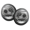 Φανάρια εμπρός Vw Beetle (1998-2005) angel eyes, μάυρα , με λάμπες (Η1) - σετ 2τμχ.