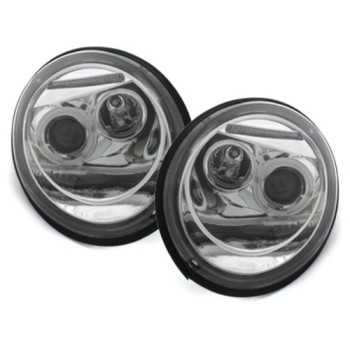 Φανάρια εμπρός Vw Beetle (1998-2005) angel eyes, μάυρα , με λάμπες (Η1) - σετ 2τμχ. Φανάρια εμπρός Vw Beetle (1998-2005) angel eyes, μάυρα , με λάμπες (Η1) - σετ 2τμχ.