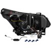 Φανάρια εμπρός led BMW E60 (2003-2007) angel eyes - μαύρα , με λάμπες (Η1) - σετ 2τμχ.