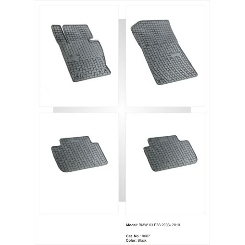 Λαστιχένια πατάκια Frogum για BMW X3 E83 (2003-2010) - 4τμχ. Λαστιχένια πατάκια Frogum για BMW X3 E83 (2003-2010) - 4τμχ.