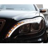 Φανάρια εμπρός Mercedes W 220 S-Class (1998-2005) led lightbar design - μαύρα , με λάμπες (Η1) - σετ 2τμχ.