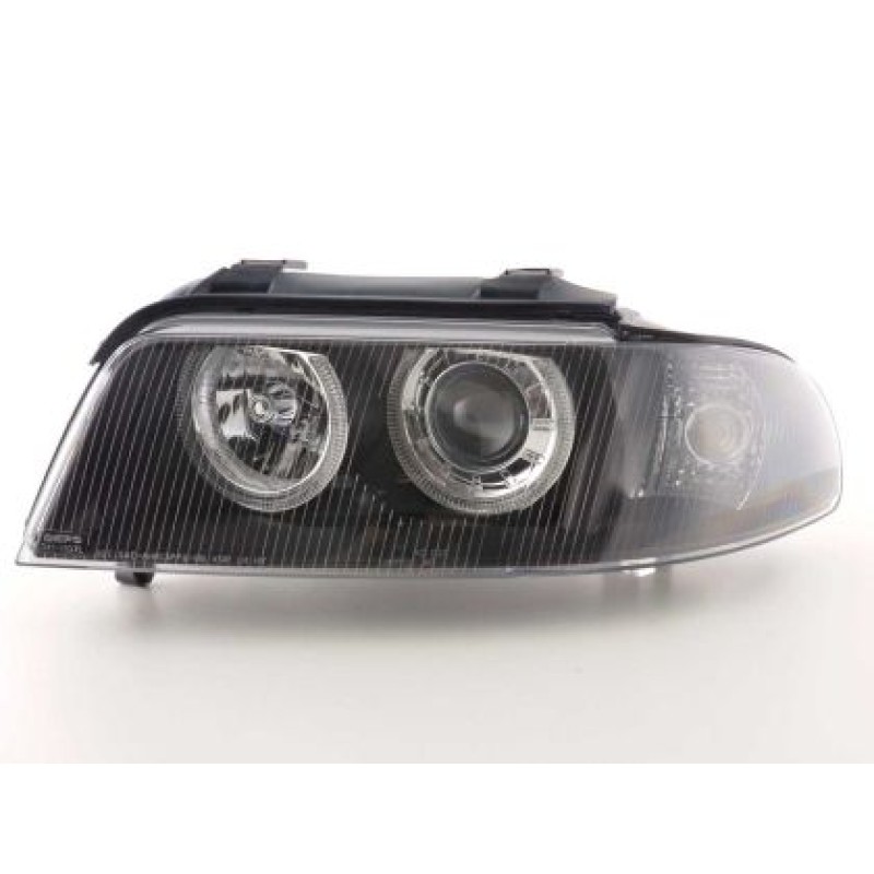 Φανάρια εμπρός angel eyes για Audi A4 (1999-2001) - μαύρα , χωρίς λάμπες (Η7) - σετ 2τμχ. Φανάρια εμπρός angel eyes για Audi A4 (1999-2001) - μαύρα , χωρίς λάμπες (Η7) - σετ 2τμχ.