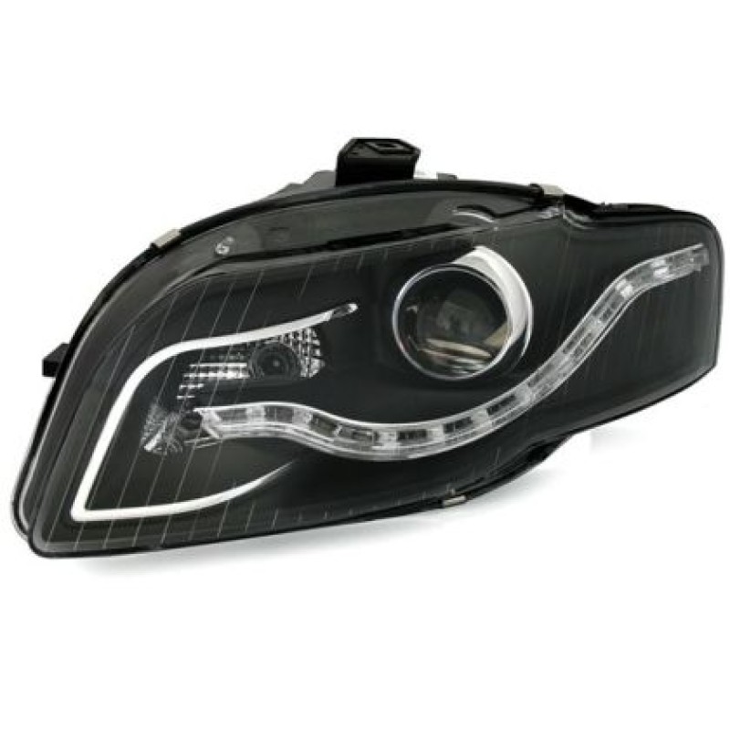 Φανάρια εμπρός led για Audi A4 B7 (2004-2008) - chrome ,μαύρα , με λάμπες (Η1) - σετ 2τμχ. Φανάρια εμπρός led για Audi A4 B7 (2004-2008) - chrome ,μαύρα , με λάμπες (Η1) - σετ 2τμχ.