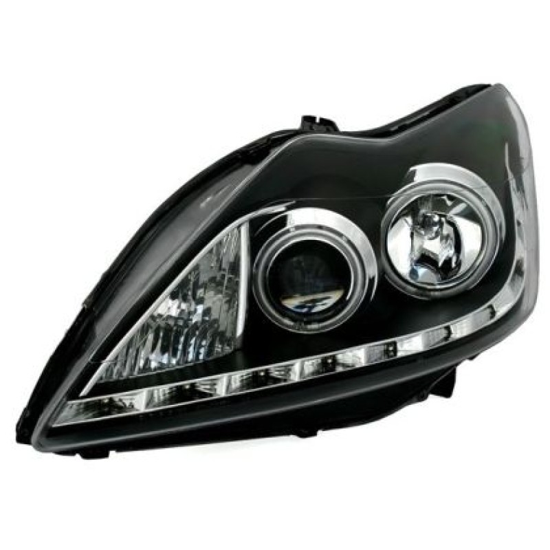 Φανάρια εμπρός για Ford Focus (2008-2011) - μαύρα , με λάμπες (Η1) - σετ 2τμχ. Φανάρια εμπρός για Ford Focus (2008-2011) - μαύρα , με λάμπες (Η1) - σετ 2τμχ.