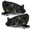 Φανάρια εμπρός angel eyes για Opel Corsa C (2001-2006) - black , με λάμπες (Η1) - σετ 2τμχ.