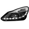 Φανάρια εμπρός led για Opel Corsa D (2006-2010) - μαύρα , με λάμπες (Η1) - σετ 2τμχ.