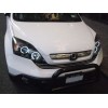 Φανάρια εμπρός Honda CR-V (2007-2012) angel eyes - μαύρα , με λάμπες (Η1) - σετ 2τμχ.