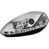 Φανάρια εμπρός led για Fiat Grande Punto (2005+) - chrome , με λάμπες (Η1) - σετ 2τμχ.