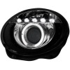 Φανάρια εμπρός led angel eyes για Fiat 500 (2007+) - μαύρα , με λάμπες (Η1) - σετ 2τμχ.