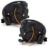 Φανάρια εμπρός led Dayline για Fiat 500 (2007+) - μαύρο , χωρίς λάμπες (Η7) - σετ 2τμχ.