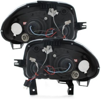 Φανάρια εμπρός led για Renault Clio 2 (1998-2000) - chrome , με λάμπες (Η1) - σετ 2τμχ.