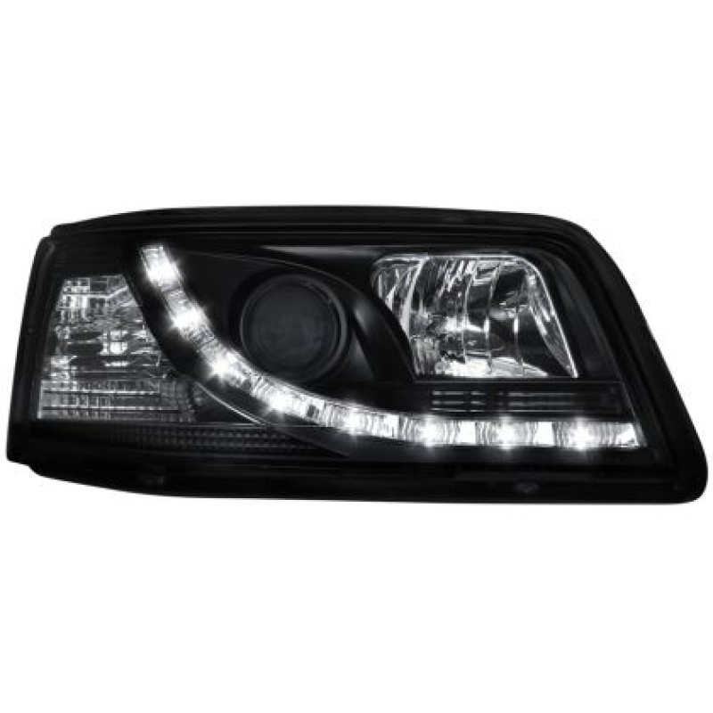 Φανάρια εμπρός led για Vw Transporter T5 (2003-2009) , black , με λάμπες (Η1) - σετ 2τμχ. Φανάρια εμπρός led για Vw Transporter T5 (2003-2009) , black , με λάμπες (Η1) - σετ 2τμχ.