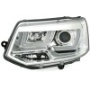 Φανάρια εμπρός led για Vw Transporter T5 (2003-2009) - chrome , με λάμπες (Η1) - σετ 2τμχ.