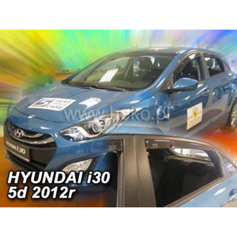 Ανεμοθραύστες για Hyundai i30 (2012-2017) 5 πορτο - 4 τμχ. εμπρός και πίσω Ανεμοθραύστες για Hyundai i30 (2012-2017) 5 πορτο - 4 τμχ. εμπρός και πίσω