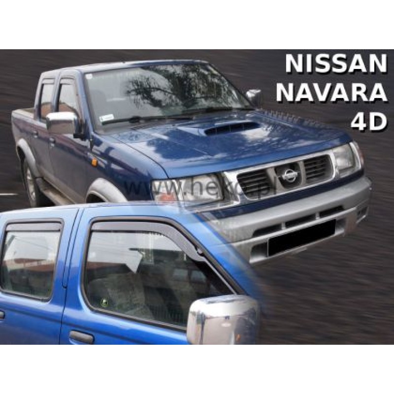 Ανεμοθραύστες για Nissan Navara / Pick Up (2001-2005) 4 πορτο - 4 τμχ. εμπρός και πίσω
