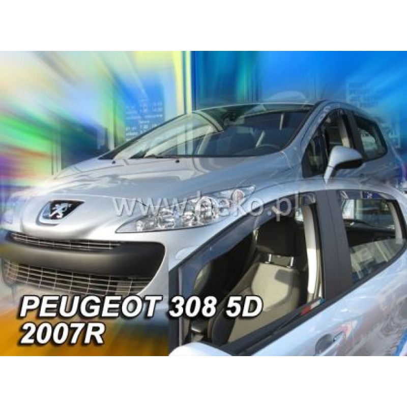 Ανεμοθραύστες για Peugeot 308 (2007-2013 ) 5 πορτο - 4 τμχ. εμπρός και πίσω Ανεμοθραύστες για Peugeot 308 (2007-2013 ) 5 πορτο - 4 τμχ. εμπρός και πίσω