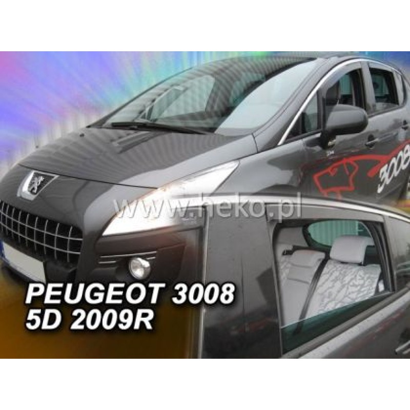Ανεμοθραύστες για Peugeot 3008 (2009-2016) 4 τμχ. εμπρός και πίσω Ανεμοθραύστες για Peugeot 3008 (2009-2016) 4 τμχ. εμπρός και πίσω