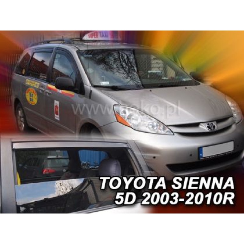 Ανεμοθραύστες για Toyota Sienna (2003-2010) - 4 τμχ εμπρός και πίσω Ανεμοθραύστες για Toyota Sienna (2003-2010) - 4 τμχ εμπρός και πίσω