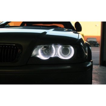 Δαχτυλίδια angel eyes για  BMW E46 (1998-2005) με 60 led - Λευκό χρώμα
