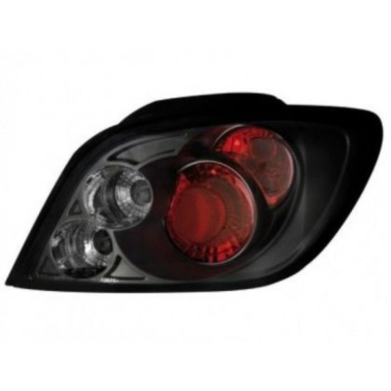 Πίσω φανάρια για Peugeot 307  (2001-2007) 3/5 πορτο  - μαύρα - σετ 2τμχ.