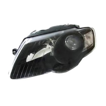 Φανάρια εμπρός για Vw Passat B6 (2005-2010) - μαύρα , χωρίς λάμπες (Η7) - σετ 2τμχ.