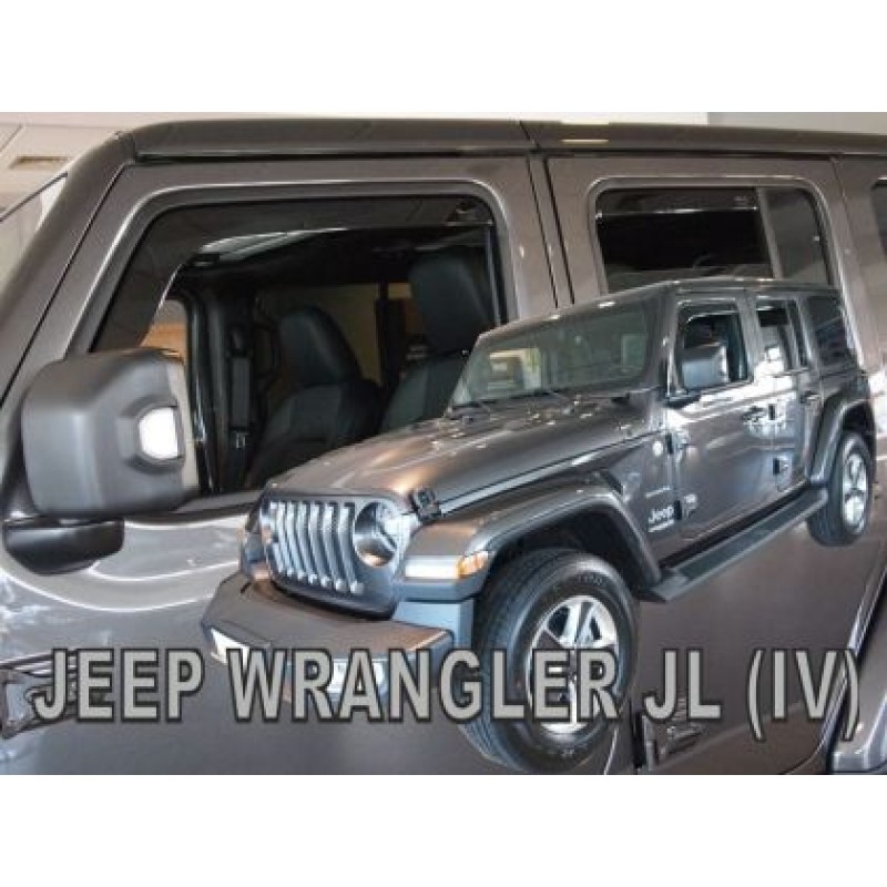 Ανεμοθραύστες για Jeep Wrangler JL IV 5D (2019+) - 4 τμχ. εμπρός και πίσω Ανεμοθραύστες για Jeep Wrangler JL IV 5D (2019+) - 4 τμχ. εμπρός και πίσω